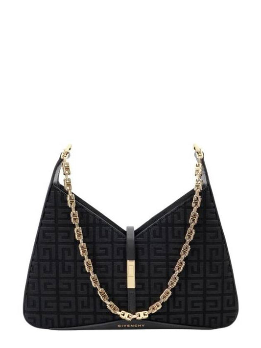 Logo Embroidered Cut Out Small Shoulder Bag Black - GIVENCHY - BALAAN 1