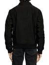 Zip-Up Bomber Jacket Black - SAINT LAURENT - BALAAN 4