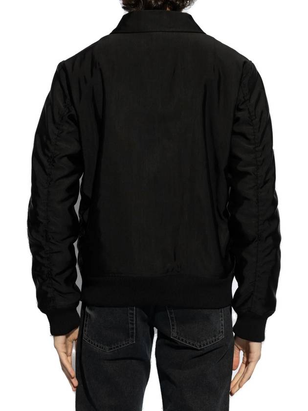 Zip-Up Bomber Jacket Black - SAINT LAURENT - BALAAN 4