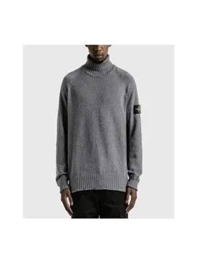 Stone Island Men s Gray 505A2 Winter Cotton Turtleneck Knit Sweater 7715505A2 V0067 - STONE ISLAND - BALAAN 7