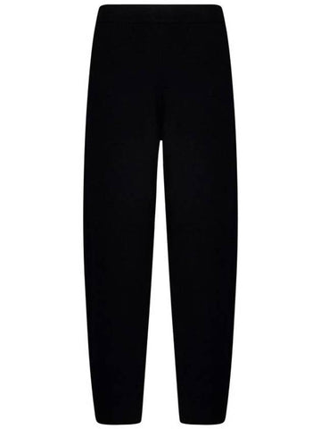 Dula Stretch Elastin Straight Pants Black - MAX MARA - BALAAN 1