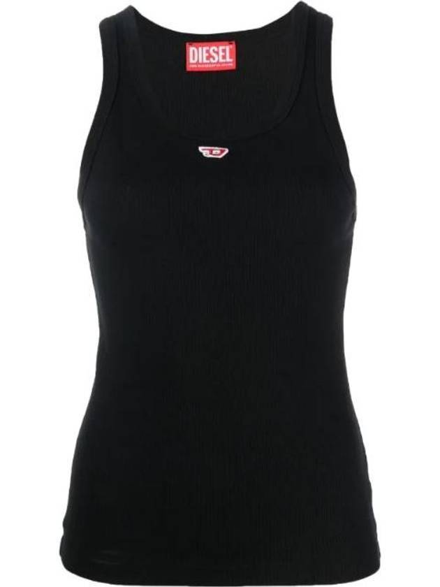 Logo D Tank Top Sleeveless Black - DIESEL - BALAAN 1