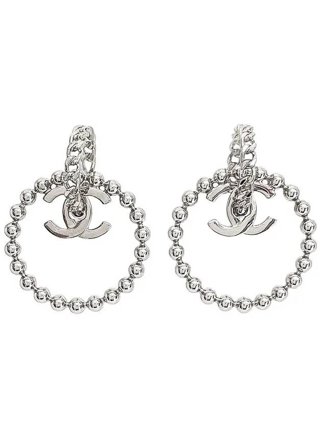 22A CC logo circle earrings silver 4ET1514 - CHANEL - BALAAN 1