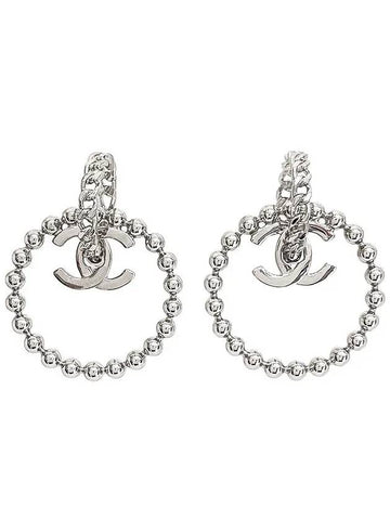 22A CC logo circle earrings silver 4ET1514 - CHANEL - BALAAN 1