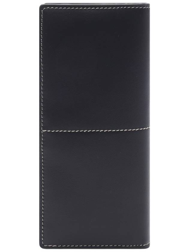 Men's Vertical Stitch Leather Long Wallet Black - TOD'S - BALAAN 5