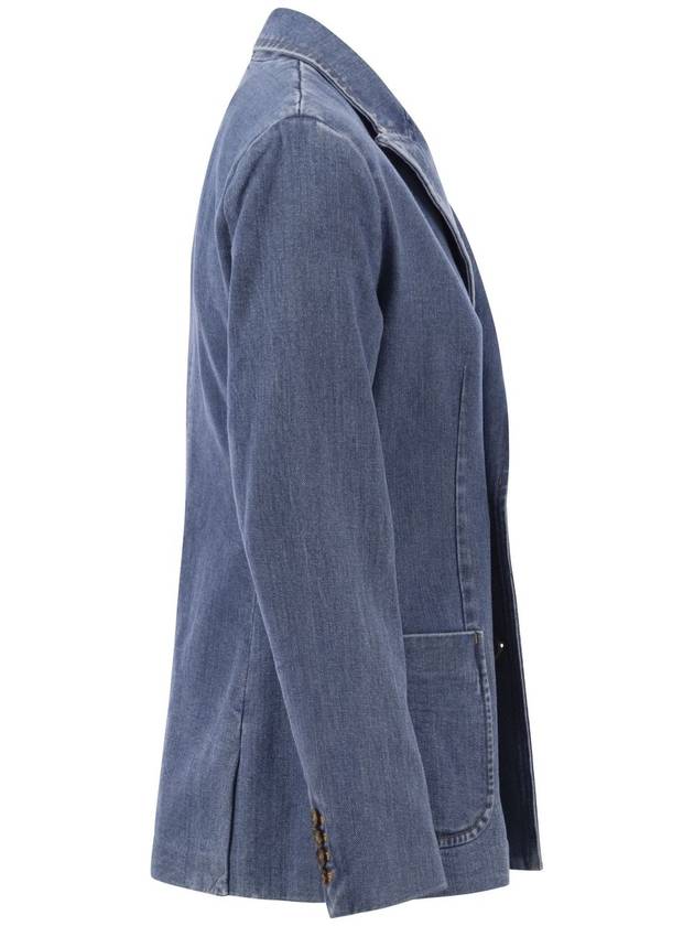 Double-breasted denim blazer - POLO RALPH LAUREN - BALAAN 3