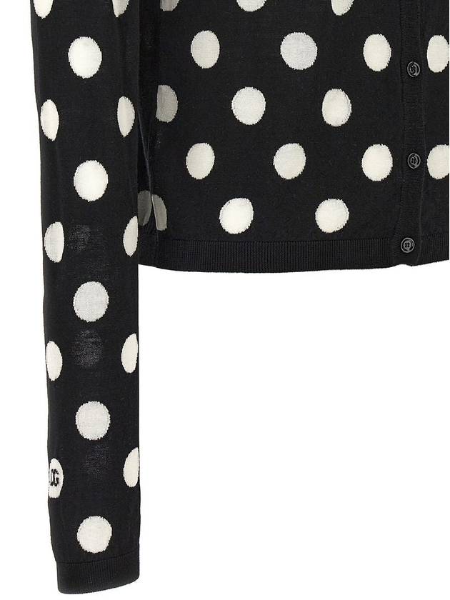 Polka dot pattern button-up cardigan FXV28TJCVYK - DOLCE&GABBANA - BALAAN 5