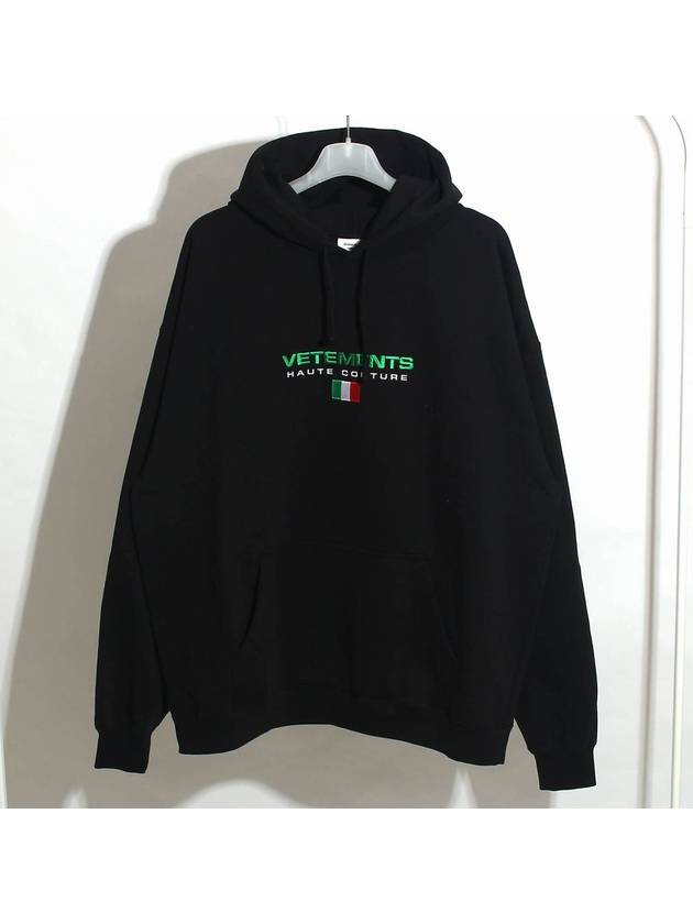 Haute Couture Embroidered Logo Hoodie Black - VETEMENTS - BALAAN 2