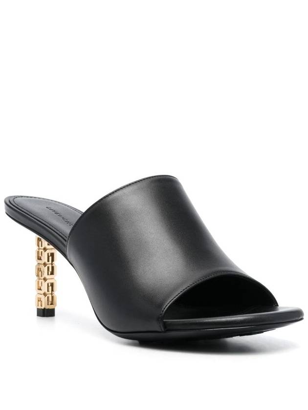 G Gold Cube Mules Sandal Hills Black - GIVENCHY - BALAAN 3