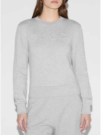 Cotton Sweatshirt Grey - GUCCI - BALAAN 2