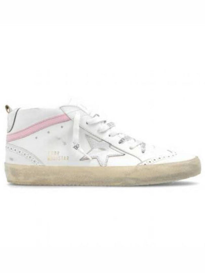 Mid Star Leather High Top Sneakers Pink White - GOLDEN GOOSE - BALAAN 2