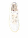 Medalist Leather Metal Silver Tab Low Top Sneakers White - AUTRY - BALAAN 4