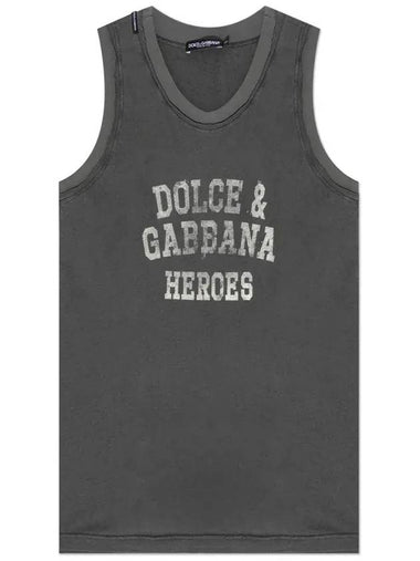 Dolce Gabbana logo print tank top G8RY7TG7NTB S9000 - DOLCE&GABBANA - BALAAN 1