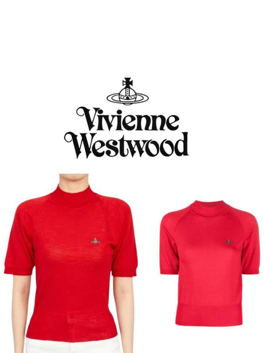 Women's Wool Silk Knit Top Red - VIVIENNE WESTWOOD - BALAAN 2