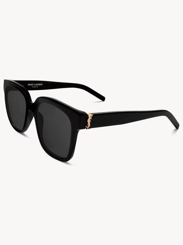 Eyewear Logo Plaque Acetate Sunglasses Black - SAINT LAURENT - BALAAN 3