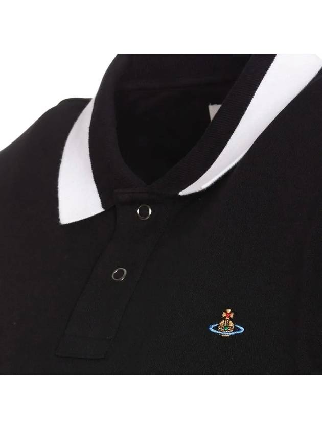 Classic ORB Logo Polo Shirt Black - VIVIENNE WESTWOOD - BALAAN 5