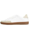 Court Classic Perforated Beige Tab Low Top Sneakers White - SAINT LAURENT - BALAAN 4