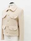 Beige gold button jacket - CELINE - BALAAN 3