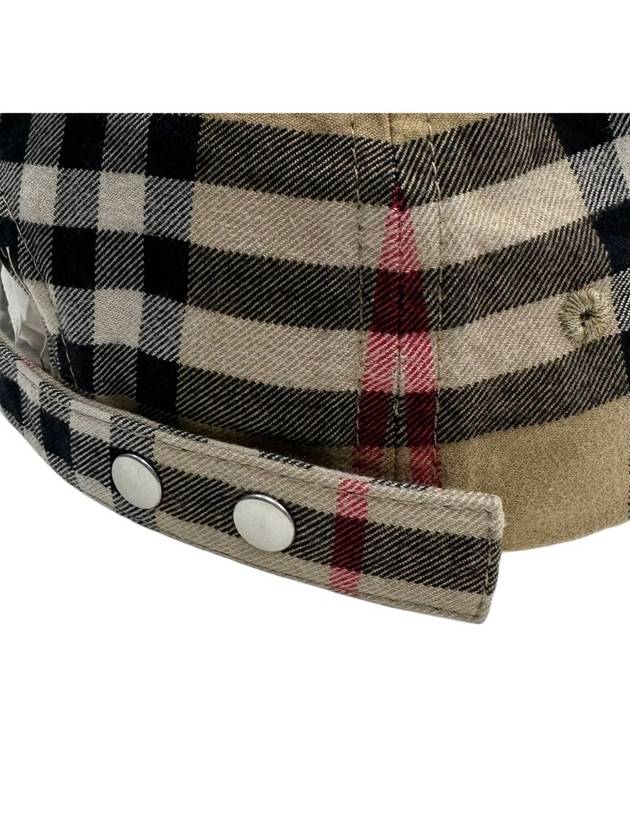 Check Cotton Ball Cap Beige - BURBERRY - BALAAN 7