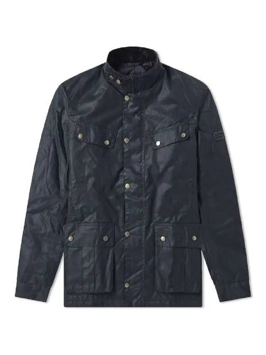 Duke Wax Button Jacket Navy - BARBOUR - BALAAN 1