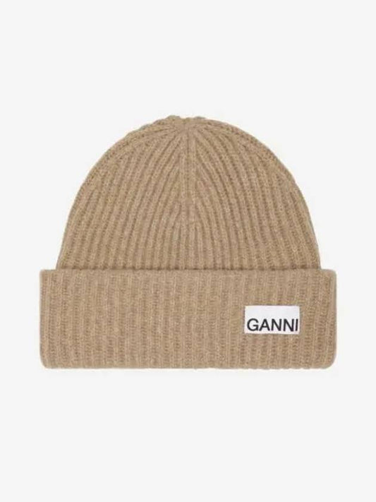 Logo Recycled Wool Beanie Starfish - GANNI - BALAAN 2