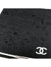 24K Square Silk Scarf CC Logo Black AAA555 - CHANEL - BALAAN 4