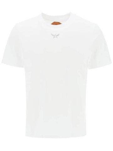 Crew Neck Short Sleeve T-Shirt White - MCM - BALAAN 1