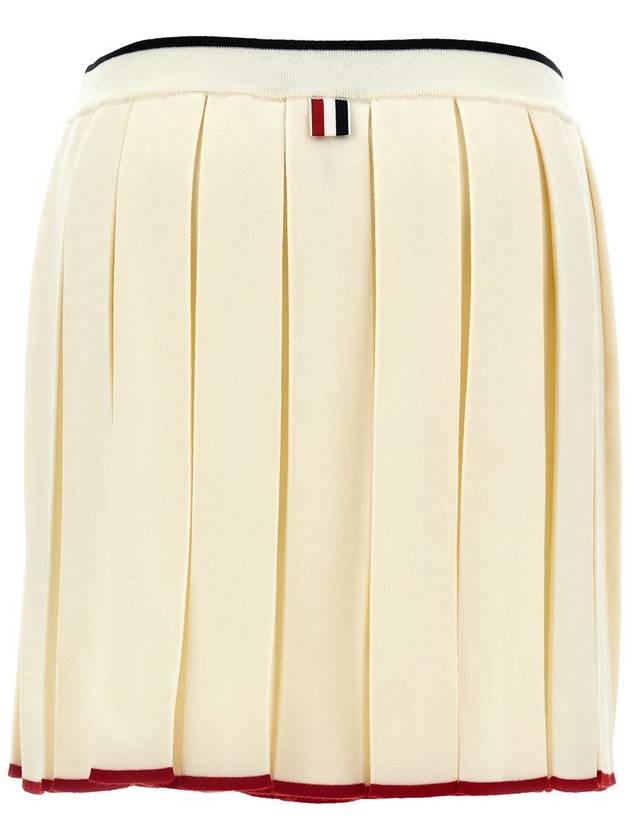 mini pleated skirt white - THOM BROWNE - BALAAN 3