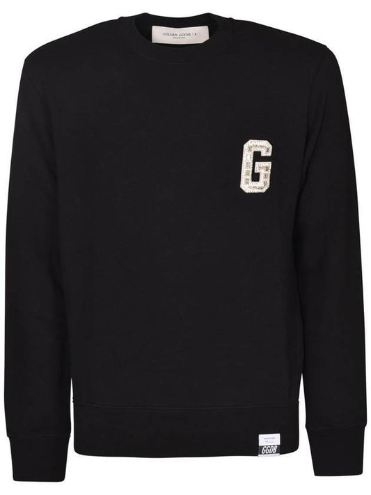 Men's G Logo Long Sleeve Sweatshirt Black - GOLDEN GOOSE - BALAAN 1