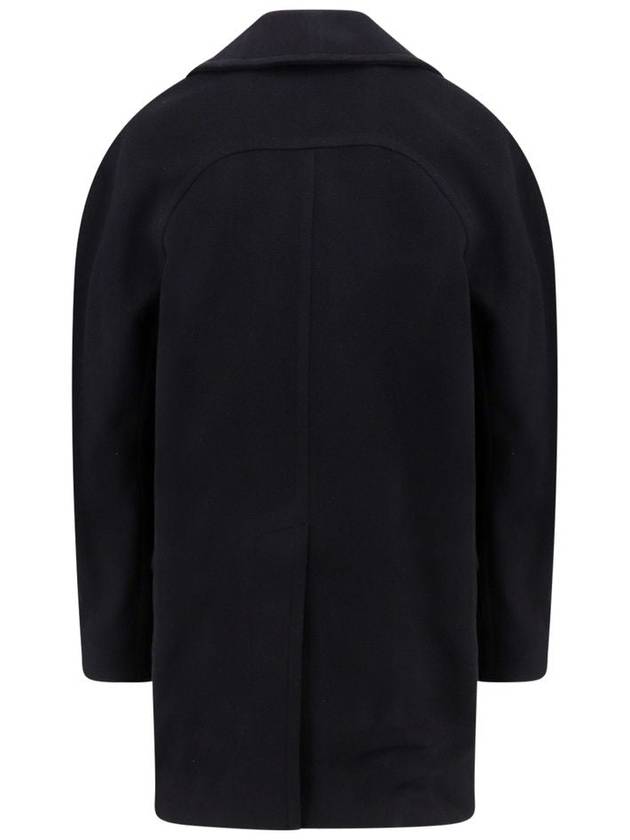 Black Wool Blend Coat 754885QVV711000 B0560955394 - ALEXANDER MCQUEEN - BALAAN 3