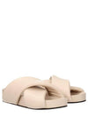 Women's Padded Cross Strap Slippers Pale Pink - JIL SANDER - BALAAN 3