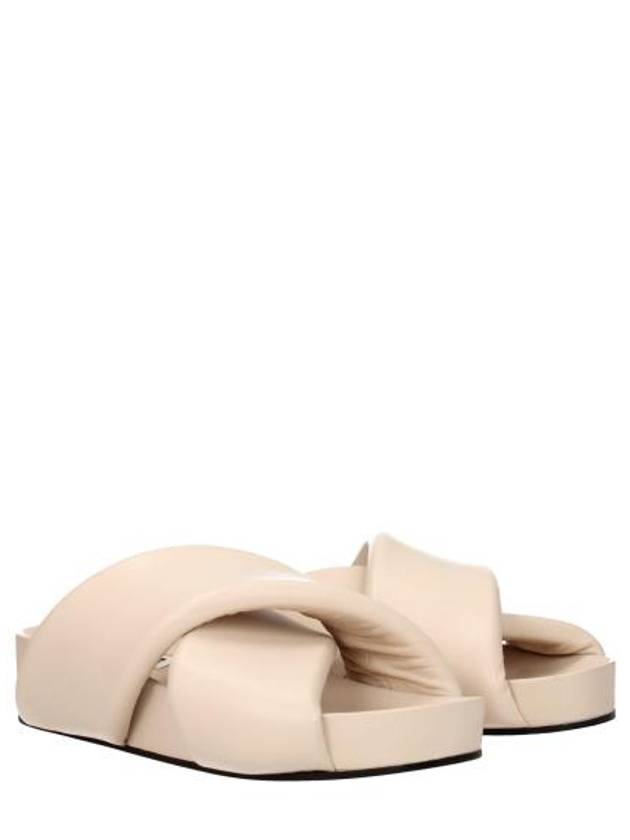 Women's Padded Cross Strap Slippers Pale Pink - JIL SANDER - BALAAN 3