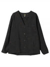 V Neck Long Sleeve Shirt Black - NEEDLES - BALAAN 1