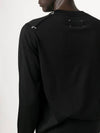 Back Stitch Crew Neck Wool Knit Top Black - MAISON MARGIELA - BALAAN 5