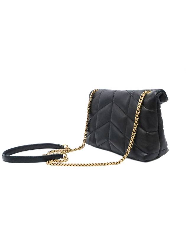 Women s Saint Laurent 620333 Black Lambskin Gold Plated Mini PUFFY Shoulder Bag gt Gangbuk used luxury goods - SAINT LAURENT - BALAAN 6