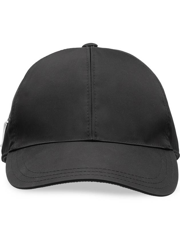 Triangle Logo Re Nylon Ball Cap Black - PRADA - BALAAN 2