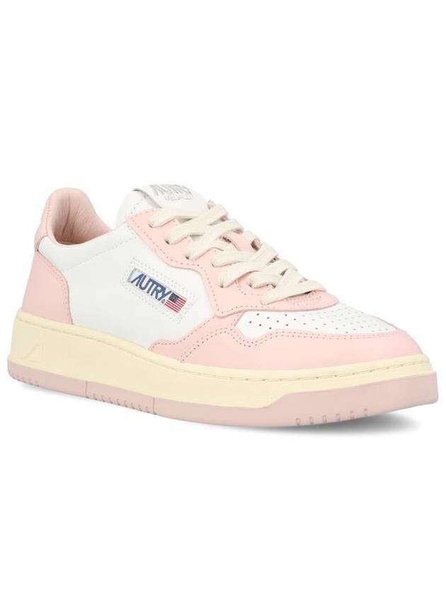 Medalist Bicolor Leather Low Top Sneakers White Pink - AUTRY - BALAAN 3