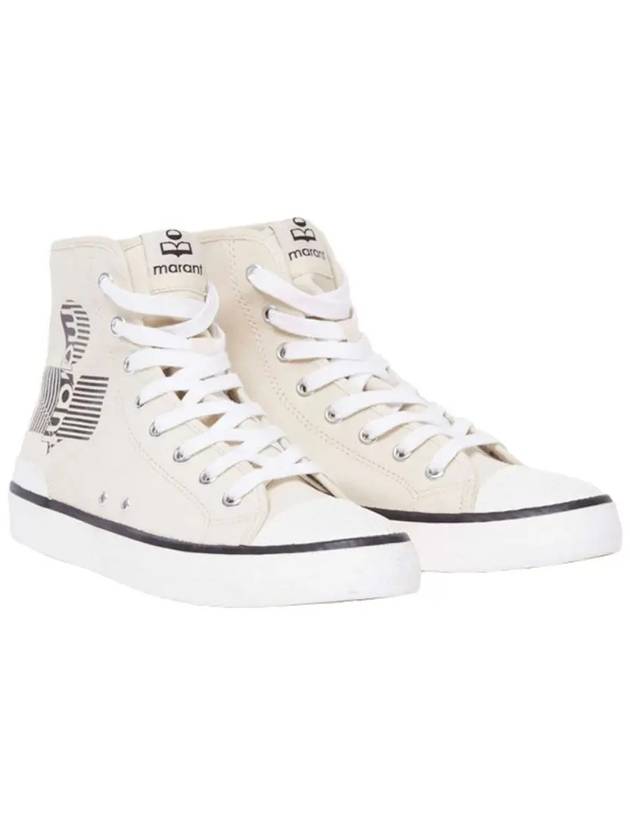 Women's Benkeenh High Top Sneakers Chalk - ISABEL MARANT - BALAAN 2