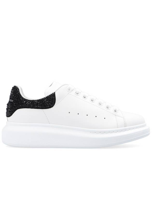 Oversole Glitter Tab Low Top Sneakers White - ALEXANDER MCQUEEN - BALAAN 1