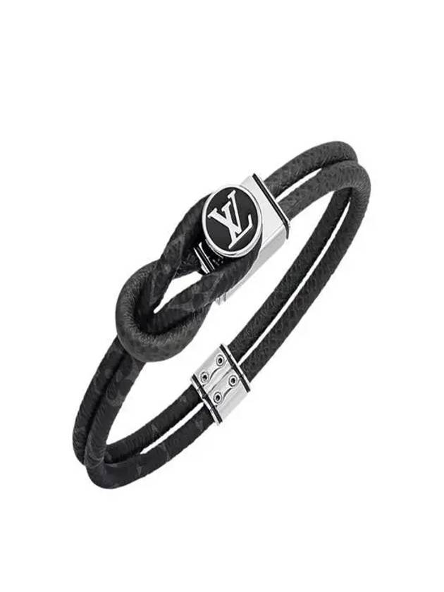 Loop It Monogram Bracelet Silver Black - LOUIS VUITTON - BALAAN 3