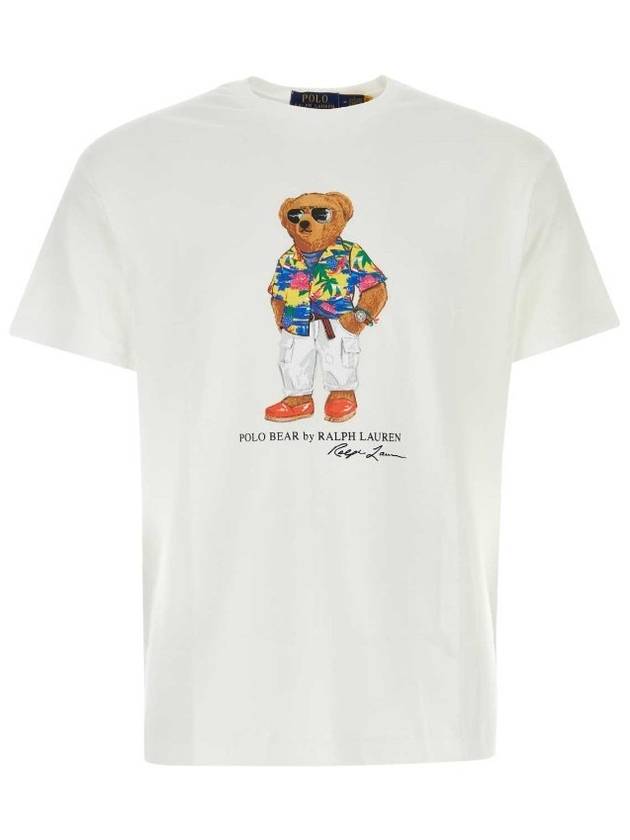 Polo Bear Print Short Sleeve TShirt White 710854497 032 - RALPH LAUREN - BALAAN 1