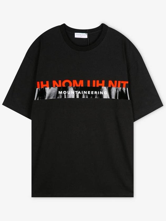 Men s logo print black short sleeve t shirt NMW20201 009 - IH NOM UH NIT - BALAAN 1