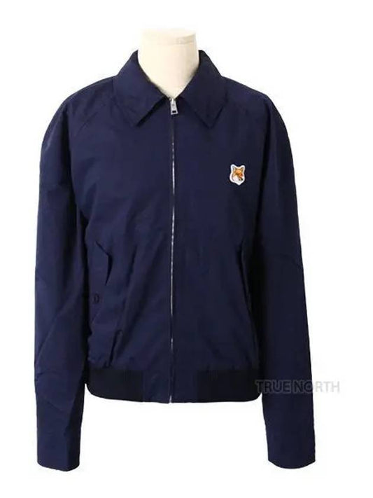 Harrington Zip-Up Jacket Navy - MAISON KITSUNE - BALAAN 2