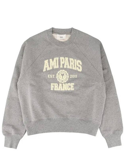 Paris France Sweatshirt Grey - AMI - BALAAN 2