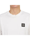 Slimfit Cotton Jersey Short Sleeve T-shirt White - STONE ISLAND - BALAAN 7