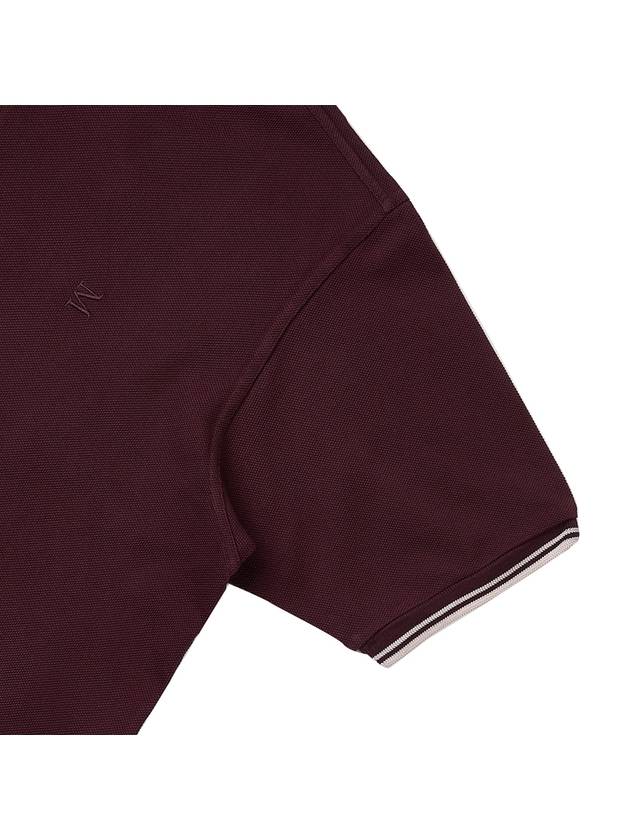 Men's Embroidered Logo PK Shirt Bordeaux - MAISON MARGIELA - BALAAN.