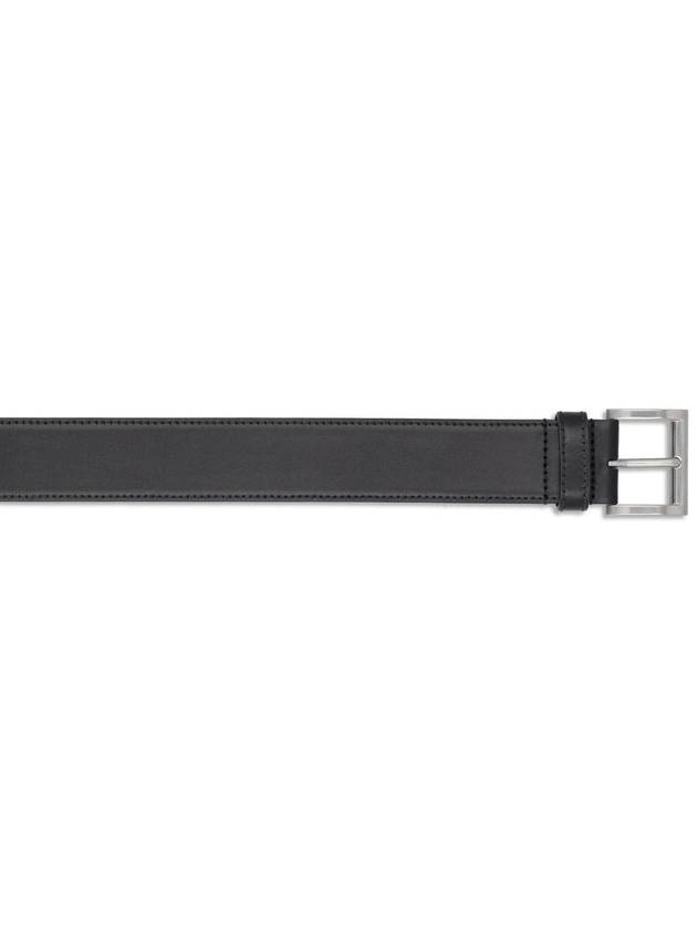 Leather Belt Black Black - PRADA - BALAAN 3