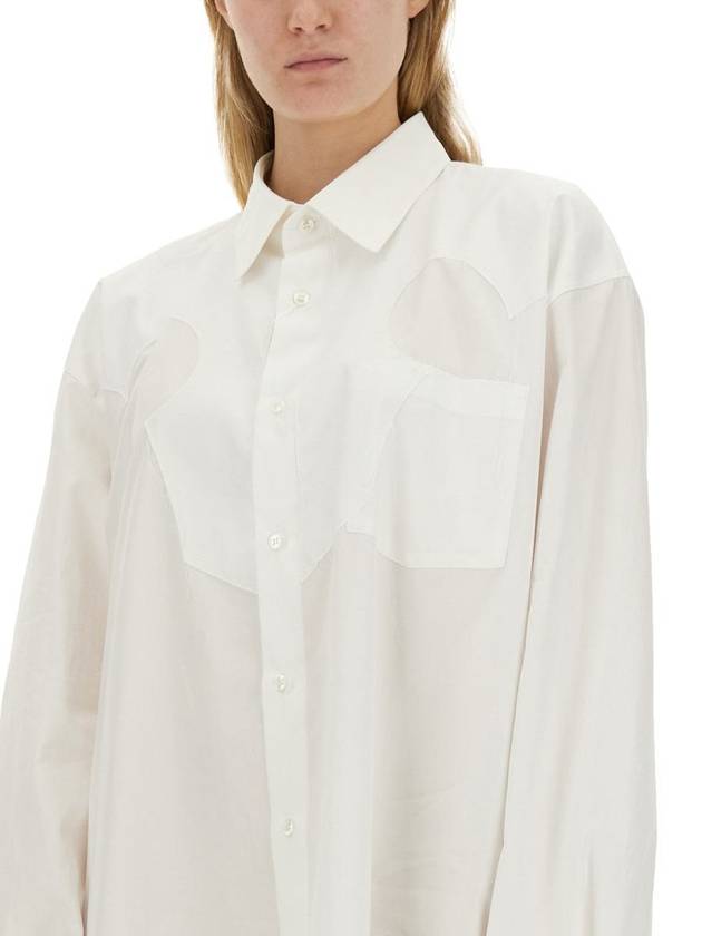 Cotton Poplin Shirt Midi Dress White - MAISON MARGIELA - BALAAN 5