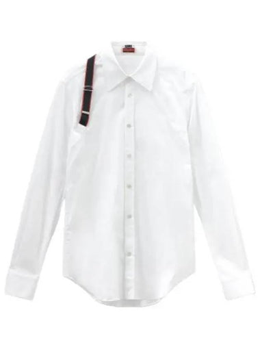 strap harness shirt white - ALEXANDER MCQUEEN - BALAAN 1