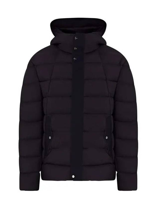 Quilted panel hood padded jacket black PI001074U 19288 9300 - HERNO - BALAAN 2